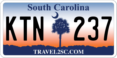 SC license plate KTN237