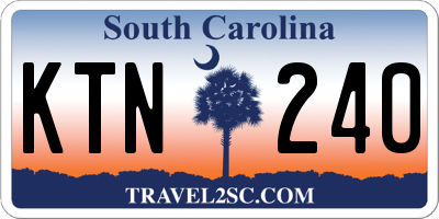 SC license plate KTN240