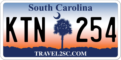 SC license plate KTN254