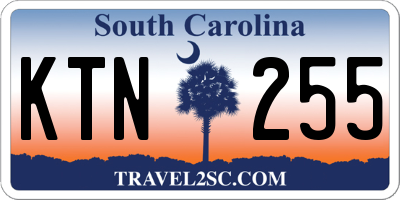 SC license plate KTN255