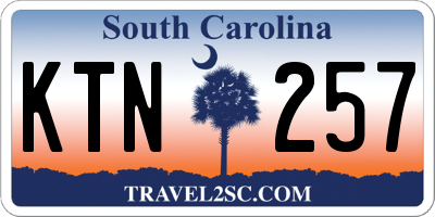 SC license plate KTN257