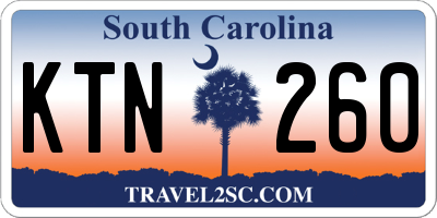SC license plate KTN260