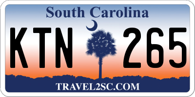 SC license plate KTN265