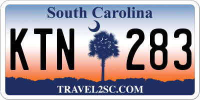 SC license plate KTN283