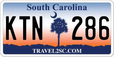 SC license plate KTN286