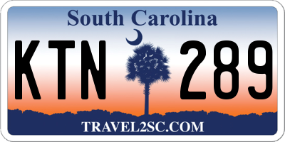 SC license plate KTN289