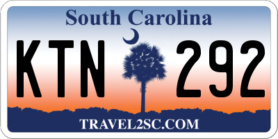 SC license plate KTN292