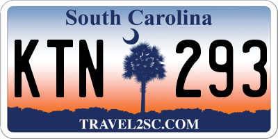 SC license plate KTN293