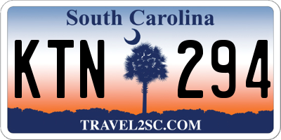 SC license plate KTN294