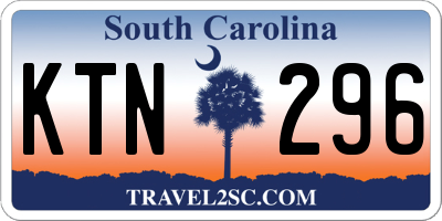 SC license plate KTN296