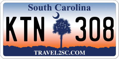 SC license plate KTN308