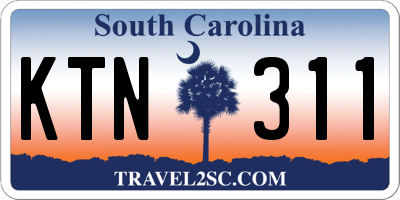SC license plate KTN311