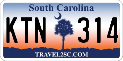 SC license plate KTN314