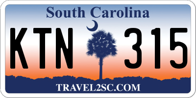SC license plate KTN315