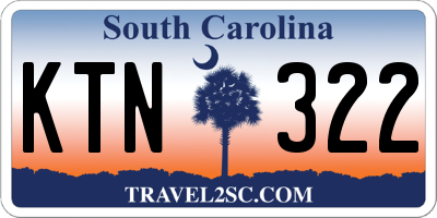 SC license plate KTN322