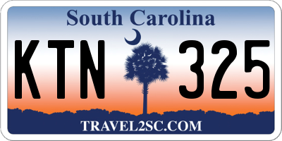 SC license plate KTN325