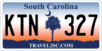 SC license plate KTN327
