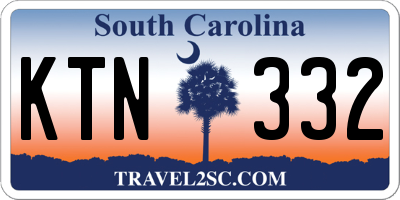 SC license plate KTN332