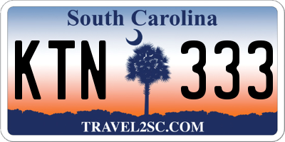 SC license plate KTN333
