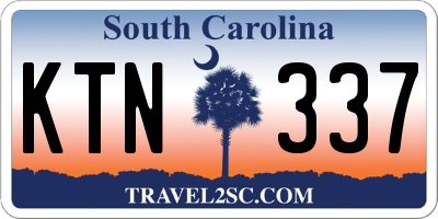 SC license plate KTN337