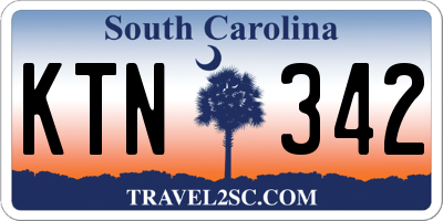 SC license plate KTN342