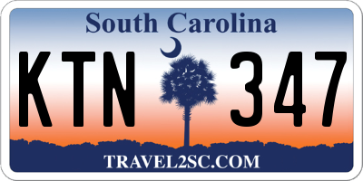 SC license plate KTN347