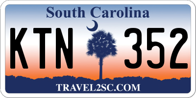 SC license plate KTN352