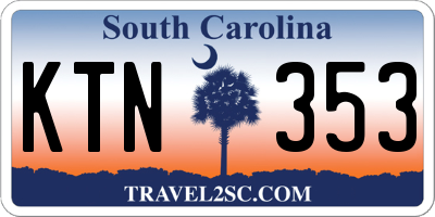 SC license plate KTN353