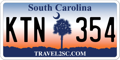 SC license plate KTN354