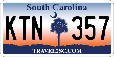 SC license plate KTN357