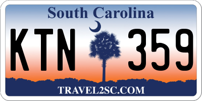SC license plate KTN359