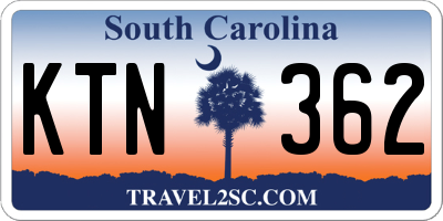 SC license plate KTN362
