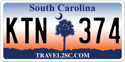 SC license plate KTN374
