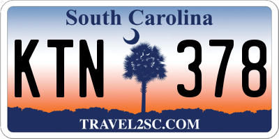 SC license plate KTN378