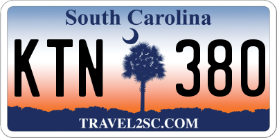SC license plate KTN380