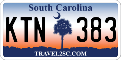 SC license plate KTN383