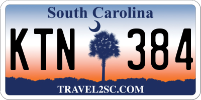 SC license plate KTN384