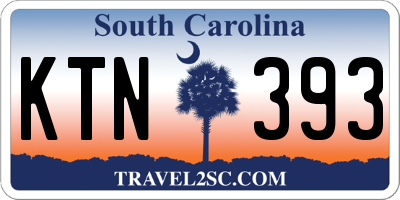 SC license plate KTN393