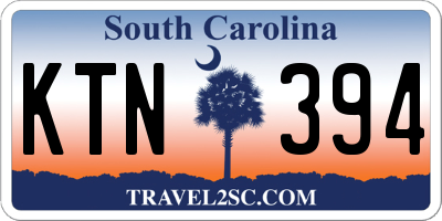 SC license plate KTN394