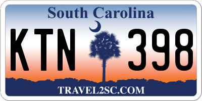 SC license plate KTN398