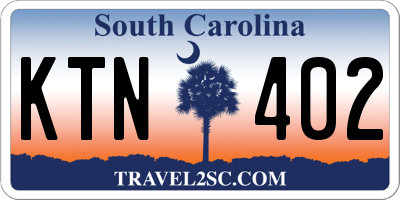 SC license plate KTN402