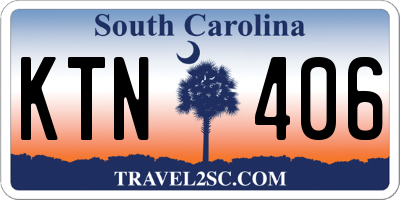 SC license plate KTN406
