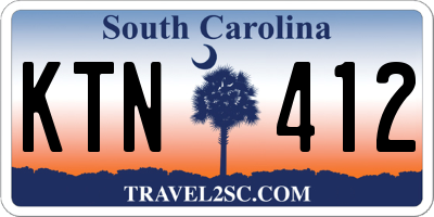 SC license plate KTN412