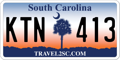 SC license plate KTN413
