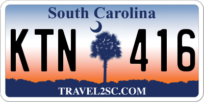 SC license plate KTN416
