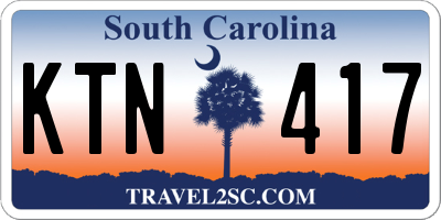 SC license plate KTN417