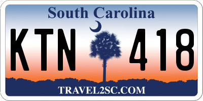 SC license plate KTN418
