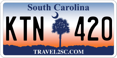 SC license plate KTN420