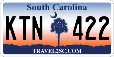 SC license plate KTN422