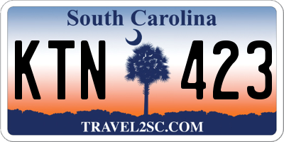 SC license plate KTN423